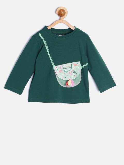 

Nauti Nati Girls Green Top with Applique Detail