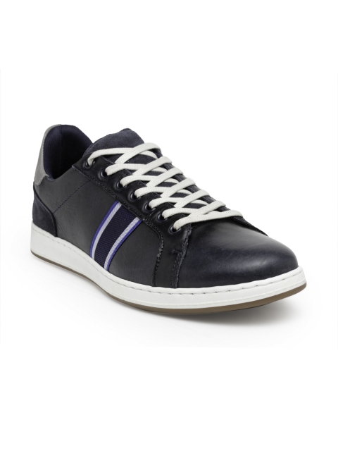 

Dune London Men Navy Blue Leather Sneakers