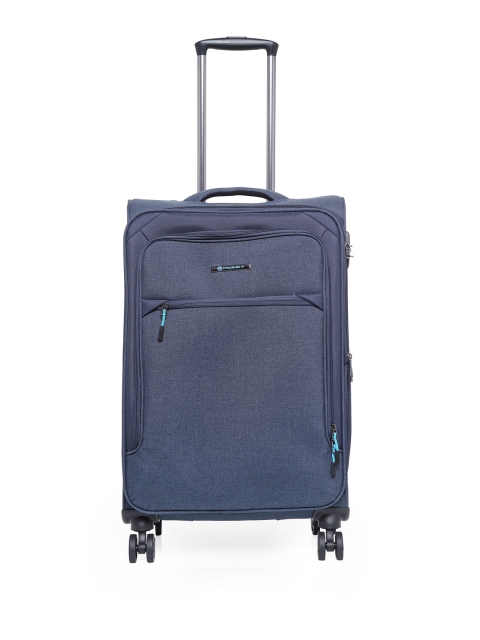 

Teakwood Leathers Unisex Blue Cabin Trolley Suitcase