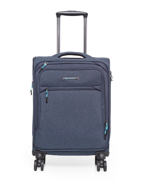 

Teakwood Leathers Unisex Blue Large Trolley Suitcase