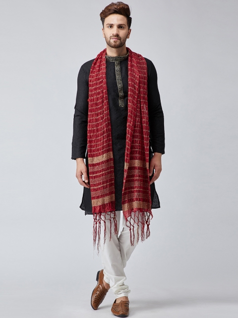 

SOJANYA Men Maroon Woven Design Stole