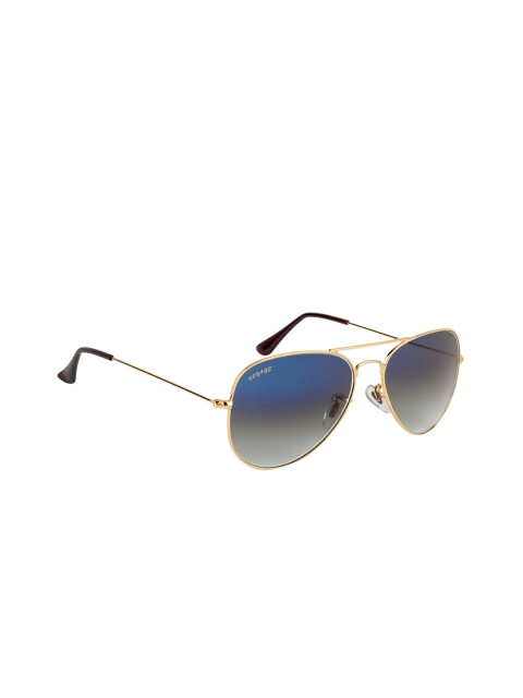 

Voyage Unisex Blue & Gold-Toned Aviator Sunglasses 3025MG2373