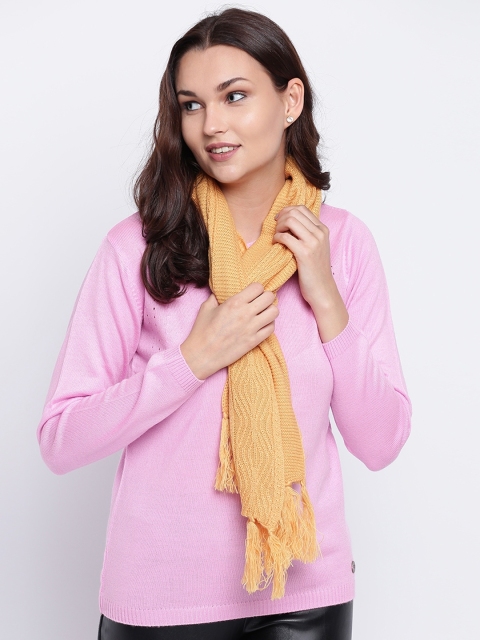 

Cayman Women Mustard Yellow Solid Stole
