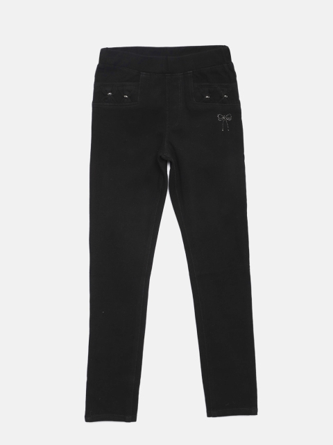 

Tiny Girl Black Solid Regular Fit Jeggings