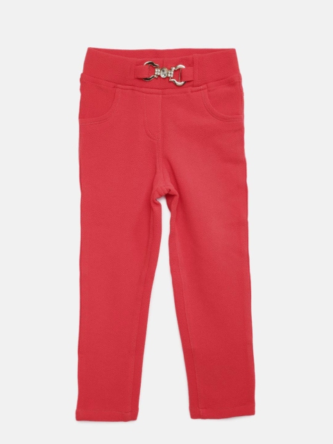

Tiny Girl Red Solid Regular Fit Jegging