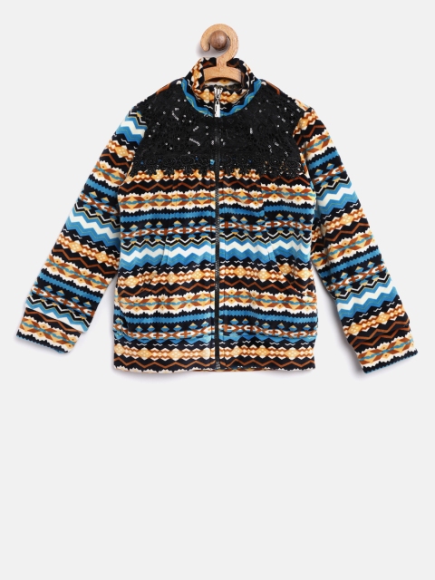 

Tiny Girl Blue & Black Printed Sweatshirt