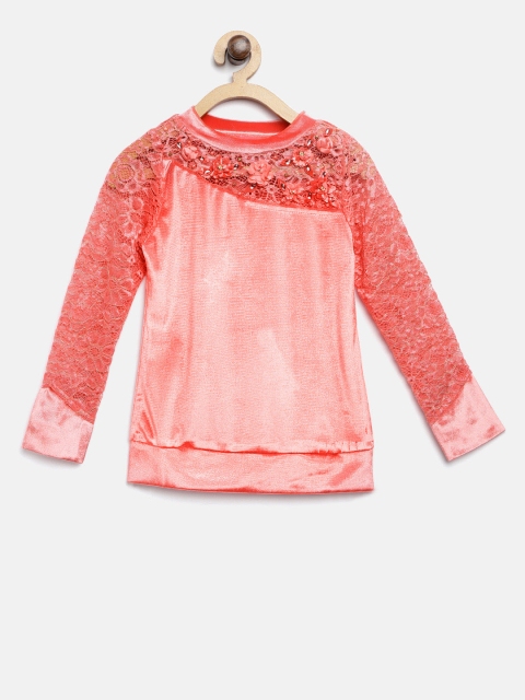 

Tiny Girl Coral Pink Solid Top