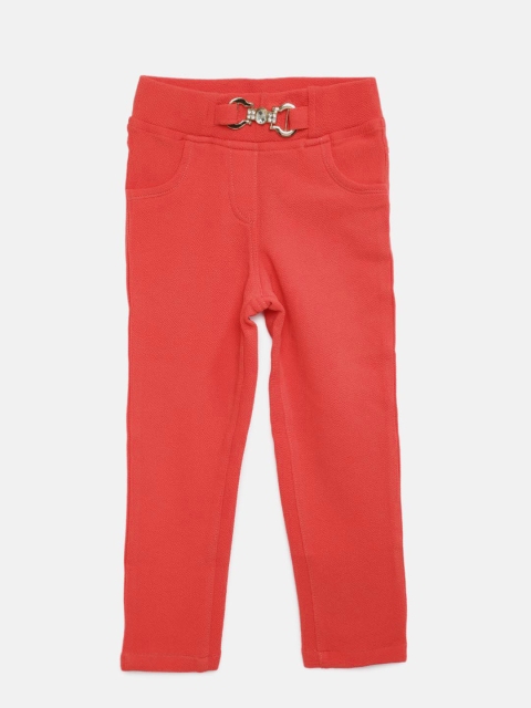 

Tiny Girl Orange Solid Jeggings