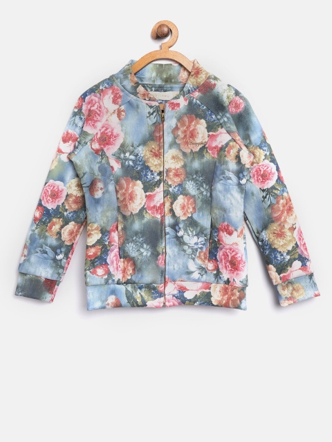 

Tiny Girl Blue & Pink Floral Print Tailored Jacket