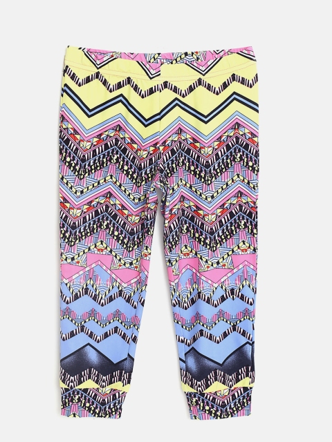 

Tiny Girl Pink & Blue Printed Leggings