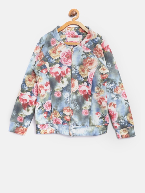 

Tiny Girl Blue & Pink Floral Print Tailored Jacket