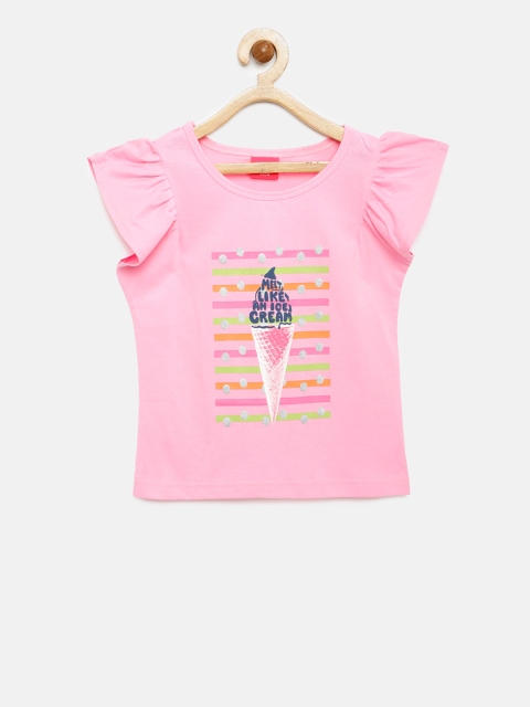 

Tiny Girl Girls Pink Printed Top