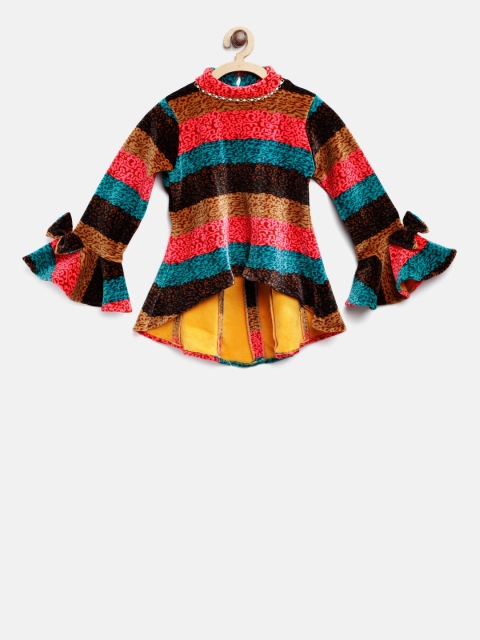 

Tiny Girl Multicoloured Striped High-Low Top, Multi