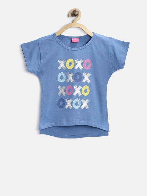 

Tiny Girl Blue Printed Top