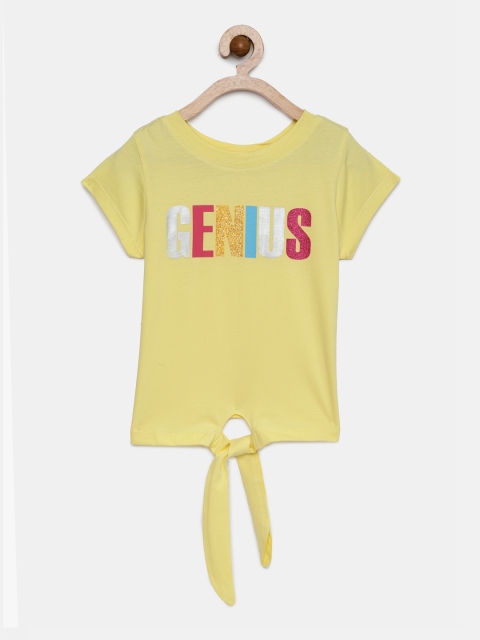 

Tiny Girl Yellow Printed Top