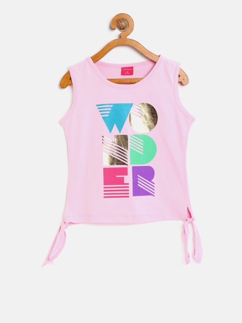 

Tiny Girl Pink Printed Top