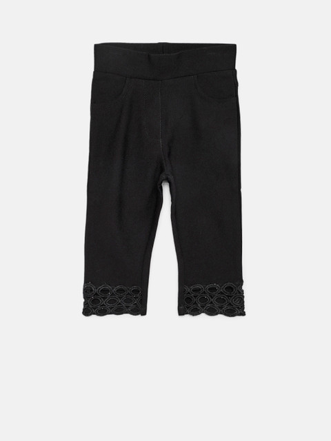 

Tiny Girl Black Solid Jeggings
