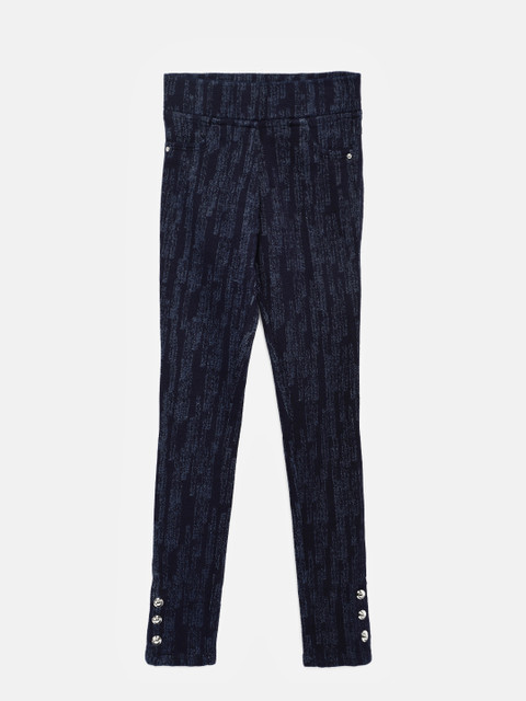 

Tiny Girl Blue Printed Jeggings