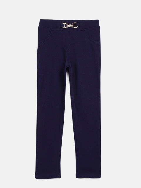 

Tiny Girl Navy Blue Solid Jeggings