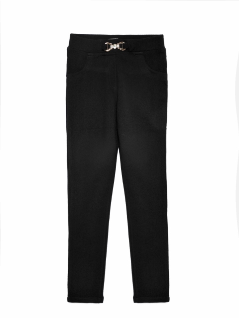 

Tiny Girl Black Solid Jeggings