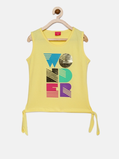 

Tiny Girl Yellow Printed Top