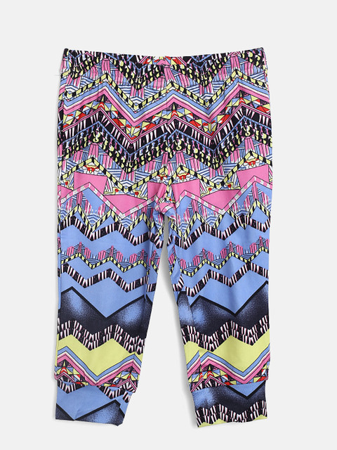 

Tiny Girl Pink & Blue Printed Leggings