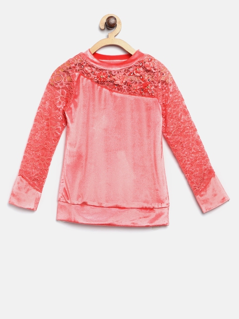 

Tiny Girl Coral Pink Solid Top