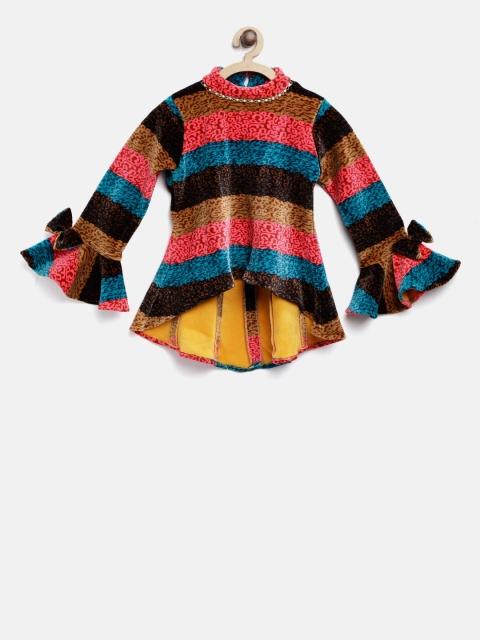 

Tiny Girl Multicoloured Striped High-Low Top, Multi