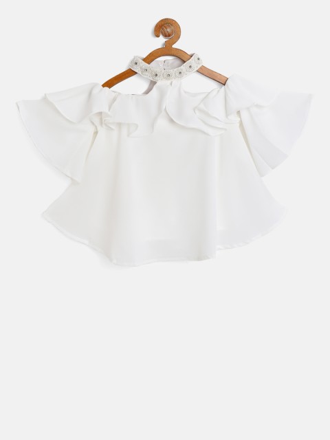 

Tiny Girl Off-White Solid A-Line Top