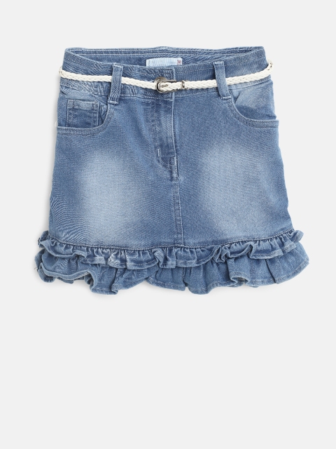 

Tiny Girl Blue Washed Denim Straight Skirt