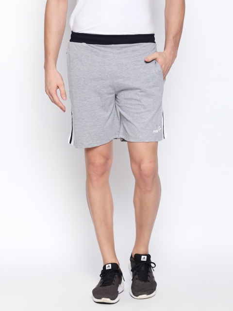 

FiTZ Men Grey Solid Regular Fit Sports Shorts