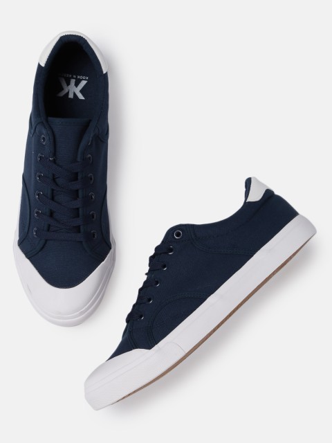 

Kook N Keech Men Solid Navy Blue Sneakers