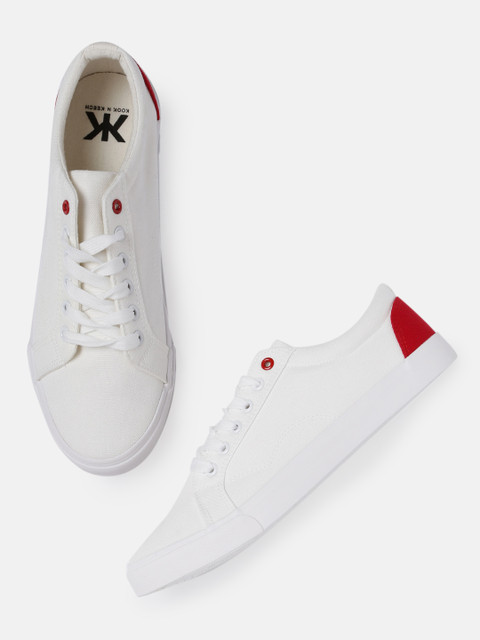 

Kook N Keech Men Solid White Sneakers