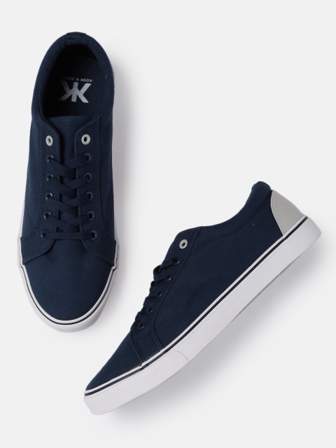 

Kook N Keech Men Solid Navy Blue Sneakers