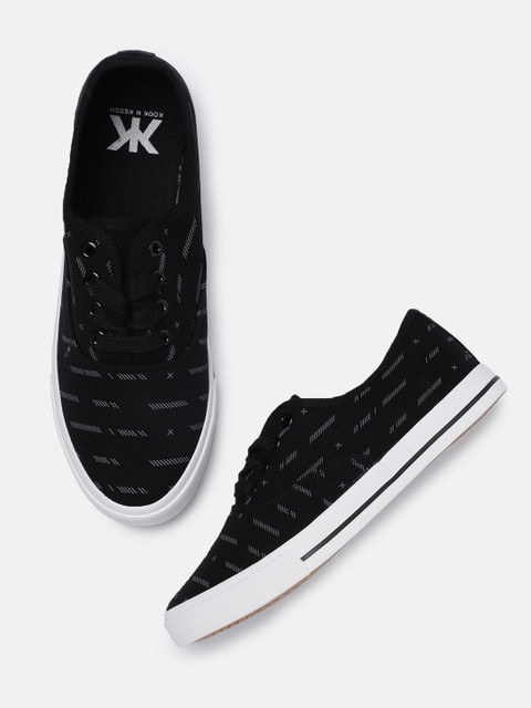 

Kook N Keech Men Black Printed Sneakers