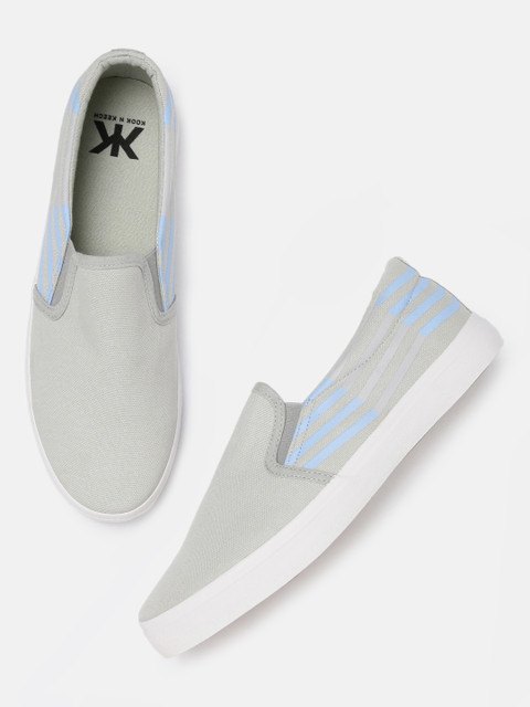 

Kook N Keech Men Grey Slip-On Sneakers