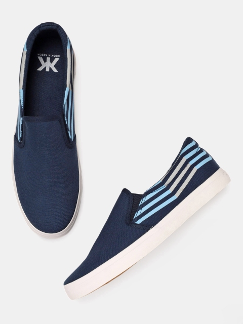 

Kook N Keech Men Navy Blue Slip-On Sneakers