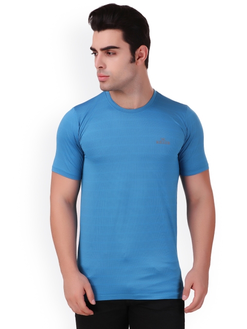 

Killer Men Blue Self Design Round Neck Sports T-shirt