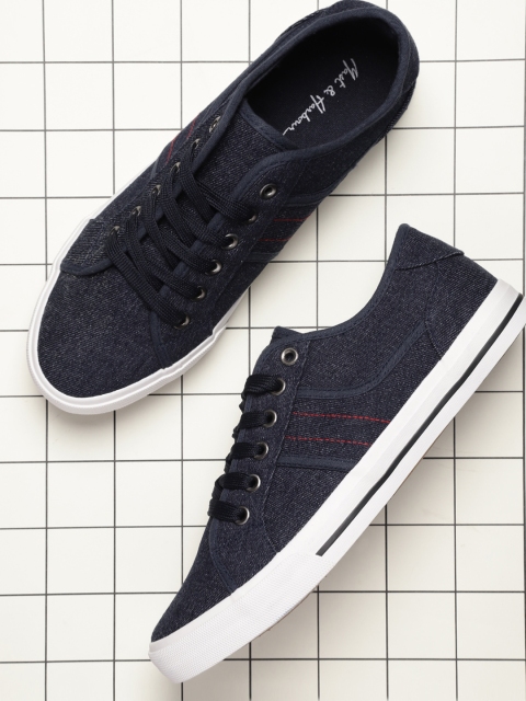 

Mast & Harbour Men Navy Blue Solid Sneakers