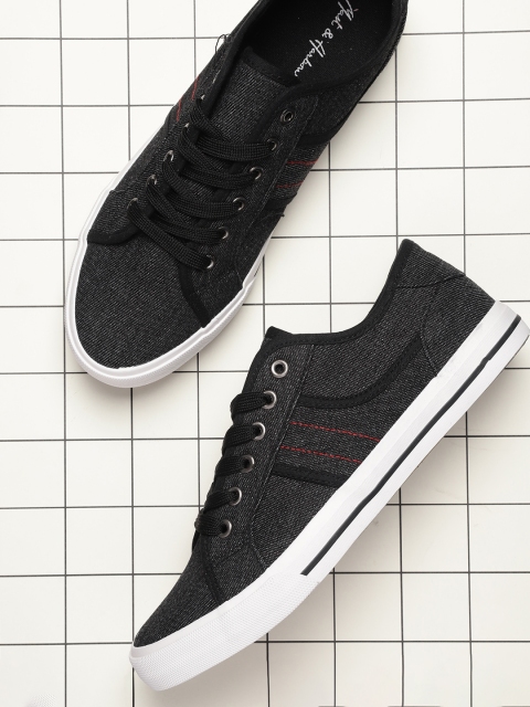 

Mast & Harbour Men Charcoal Grey Solid Sneakers