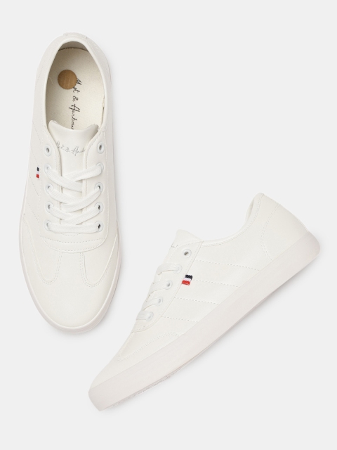 

Mast & Harbour Men White Solid Sneakers