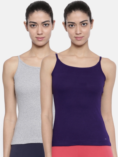 

Bitz Women Pack of 2 Camisoles ECM001com2, Grey melange