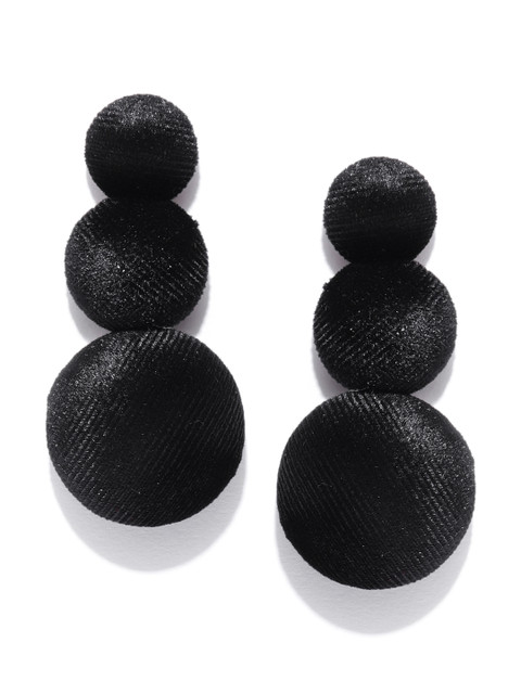 

Jewels Galaxy Black Handcrafted Circular Drop Earrings