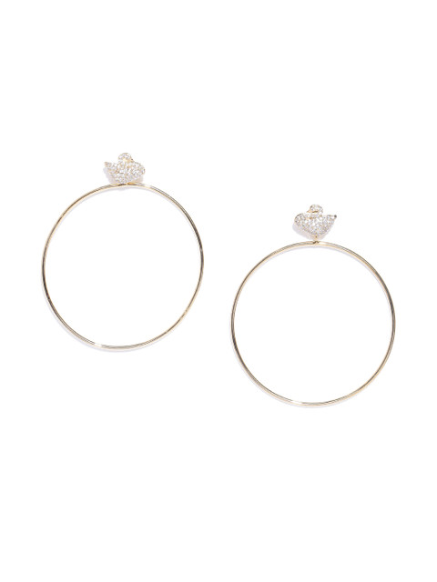 

Jewels Galaxy Gold-Plated Stone-Studded Handcrafted Circular Drop Earrings