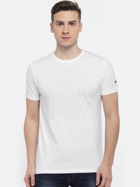 

Being Human Men White Solid Round Neck T-shirt