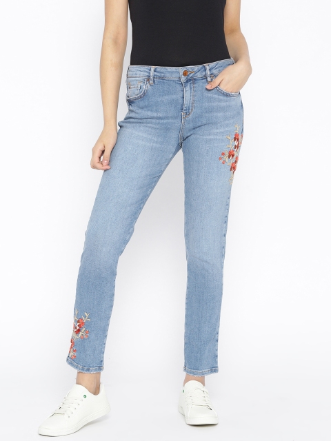 

ESPRIT Women Blue Slim Fit Mid-Rise Clean Look Stretchable Jeans