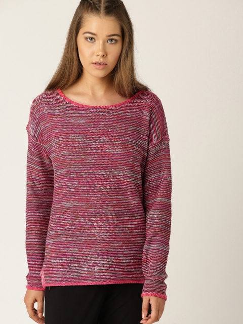 

ESPRIT Women Pink Striped Pullover