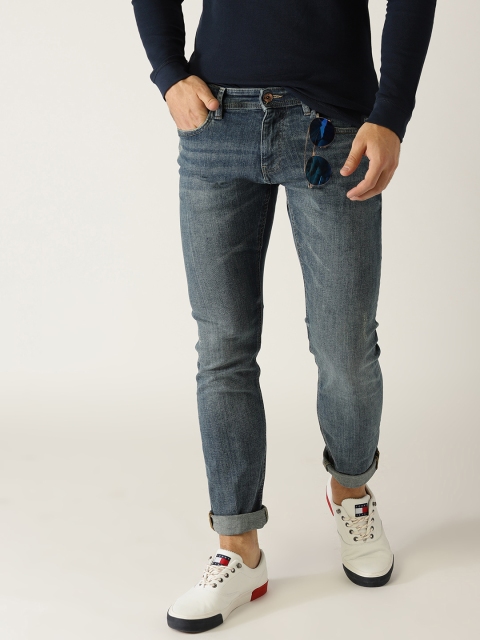 

ESPRIT Men Blue Slim Fit Mid-Rise Low Distress Stretchable Jeans