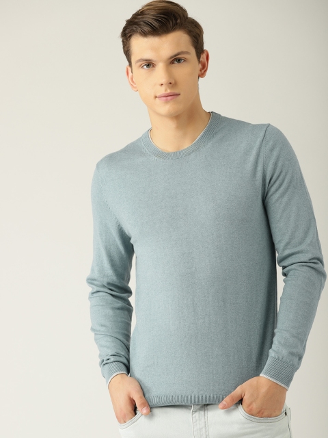 

ESPRIT Men Blue Solid Pullover