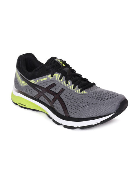 

ASICS Men Grey & Black GT-1000 7 Running Shoes